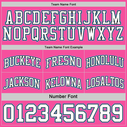 Custom Reversible Pink Black-Sky Blue Double Side Sublimation Basketball Set Jersey