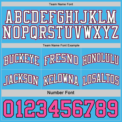 Custom Reversible Pink Black-Sky Blue Double Side Sublimation Basketball Set Jersey