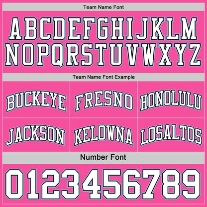 Custom Reversible Pink Black-Light Blue Double Side Sublimation Basketball Set Jersey