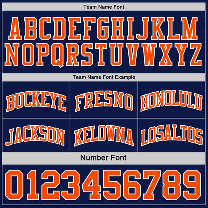 Custom Reversible Navy Orange-White Double Side Sublimation Basketball Set Jersey