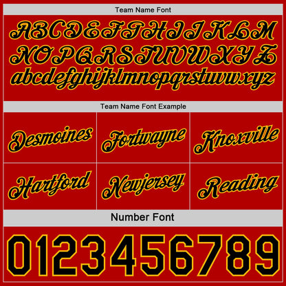 Custom Reversible Black Red-Gold Double Side Star Sublimation Basketball Set Jersey