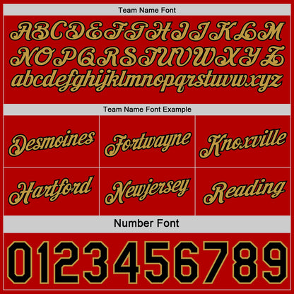 Custom Reversible Black Red-Old Gold Double Side Star Sublimation Basketball Set Jersey