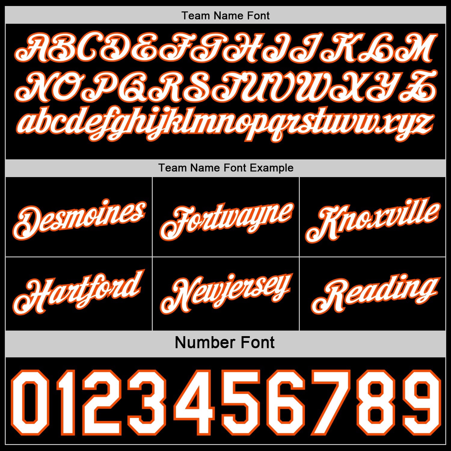 Custom Reversible Black White-Orange Double Side Star Sublimation Basketball Set Jersey