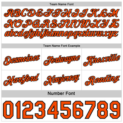 Custom Reversible Black White-Orange Double Side Star Sublimation Basketball Set Jersey