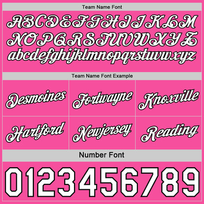 Custom Reversible Black White-Pink Double Side Star Sublimation Basketball Set Jersey