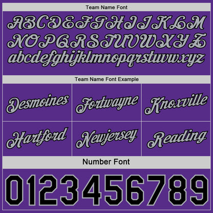 Custom Reversible Black Purple-Gray Double Side Star Sublimation Basketball Set Jersey