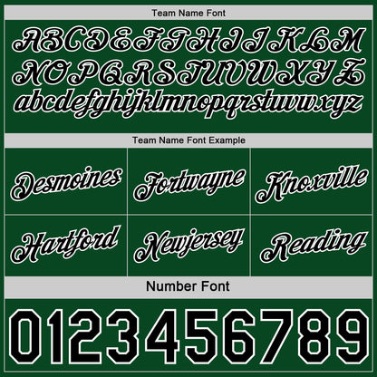 Custom Reversible Black Green-White Double Side Star Sublimation Basketball Set Jersey