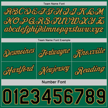 Custom Reversible Black Kelly Green-Old Gold Double Side Star Sublimation Basketball Set Jersey