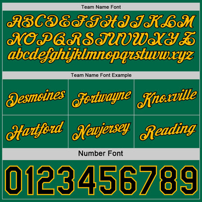 Custom Reversible Black Kelly Green-Gold Double Side Star Sublimation Basketball Set Jersey