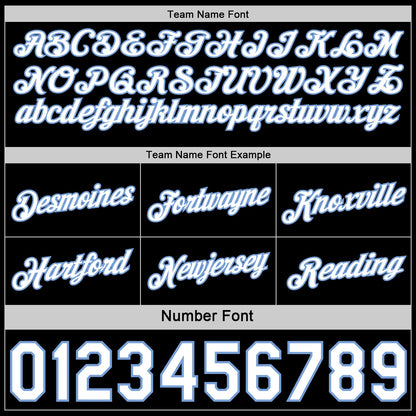 Custom Reversible Black White-Lakes Blue Double Side Star Sublimation Basketball Set Jersey