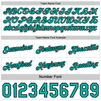 Custom Reversible Black White-Aqua Double Side Star Sublimation Basketball Set Jersey