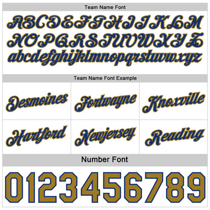 Custom Reversible Royal White-Old Gold Double Side Star Sublimation Basketball Set Jersey