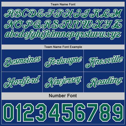 Custom Reversible Royal Kelly Green-White Double Side Star Sublimation Basketball Set Jersey