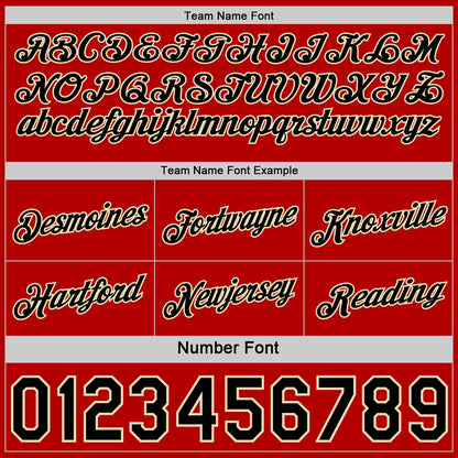 Custom Reversible Red Black-Cream Double Side Star Sublimation Basketball Set Jersey