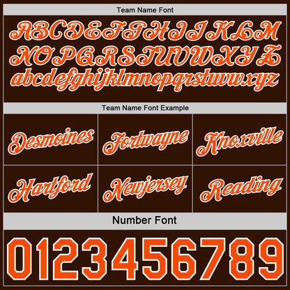 Custom Reversible Brown Orange-White Double Side Star Sublimation Basketball Set Jersey