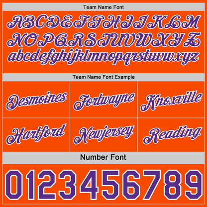 Custom Reversible Purple Orange-White Double Side Star Sublimation Basketball Set Jersey