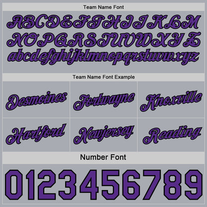 Custom Reversible Purple Black-Gray Double Side Star Sublimation Basketball Set Jersey