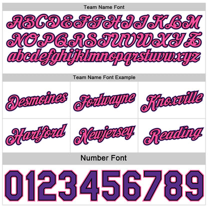 Custom Reversible Purple Pink White-Black Double Side Star Sublimation Basketball Set Jersey