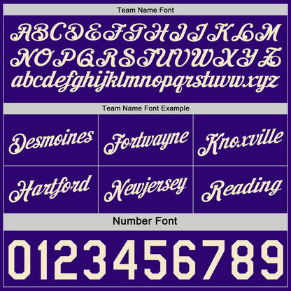 Custom Reversible Purple Cream Double Side Star Sublimation Basketball Set Jersey