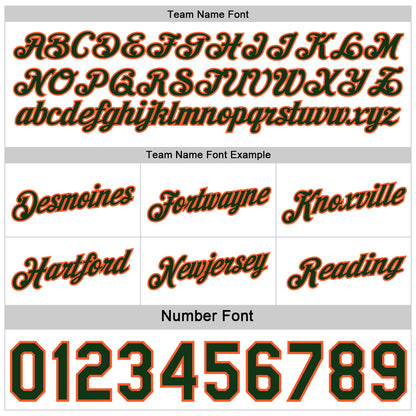 Custom Reversible Green Orange-White Double Side Star Sublimation Basketball Set Jersey
