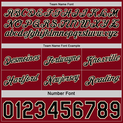 Custom Reversible Crimson Black-Cream Double Side Star Sublimation Basketball Set Jersey