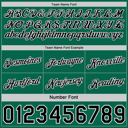 Custom Reversible Kelly Green Black-White Double Side Star Sublimation Basketball Set Jersey