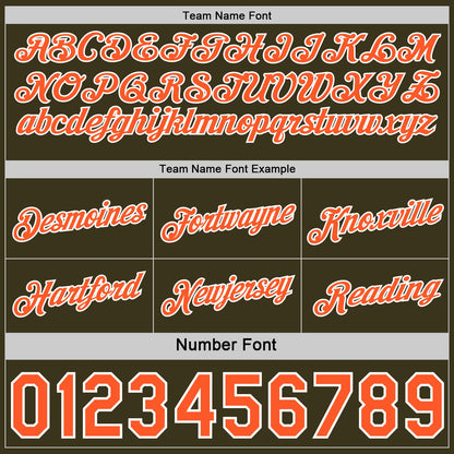Custom Reversible Olive Orange-White Double Side Star Sublimation Basketball Set Jersey