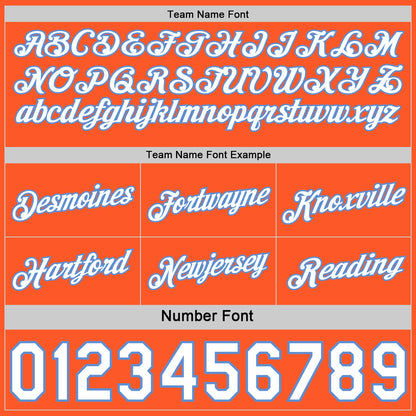 Custom Reversible Orange White-Lakes Blue Double Side Star Sublimation Basketball Set Jersey