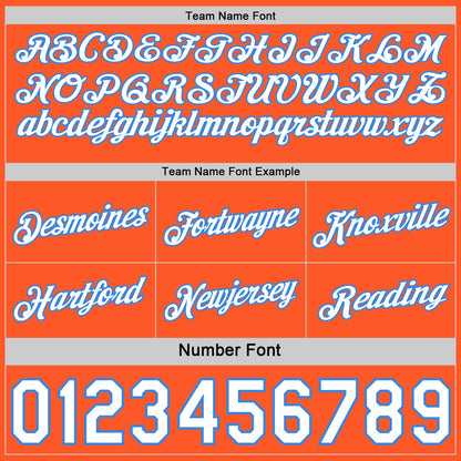 Custom Reversible Orange White-Powder Blue Double Side Star Sublimation Basketball Set Jersey