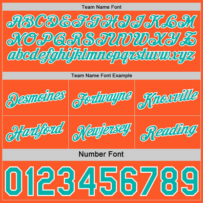 Custom Reversible Orange Aqua-White Double Side Star Sublimation Basketball Set Jersey