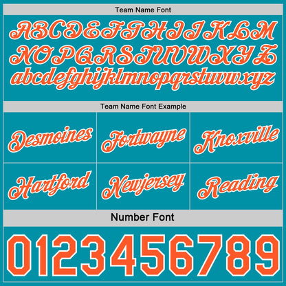 Custom Reversible Teal Orange-White Double Side Star Sublimation Basketball Set Jersey