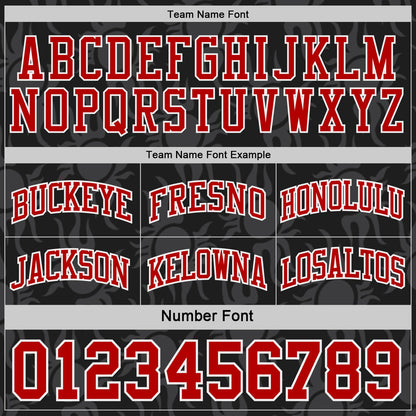 Custom Black Red-White Side Panel Stripe Sun Flame Reversible Double Side Sublimation Basketball Set Jersey