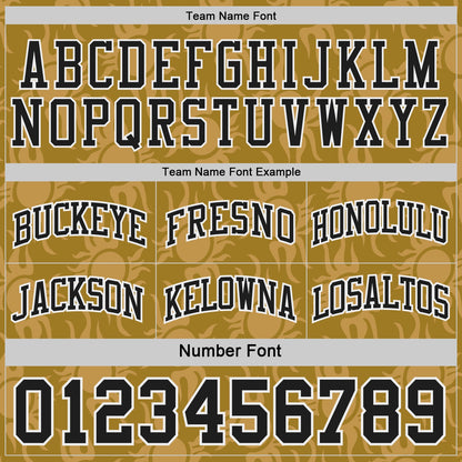 Custom Black Old Gold-White Side Panel Stripe Sun Flame Reversible Double Side Sublimation Basketball Set Jersey