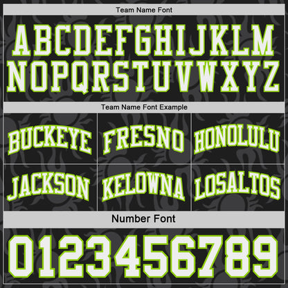 Custom Black White-Neon Green Side Panel Stripe Sun Flame Reversible Double Side Sublimation Basketball Set Jersey