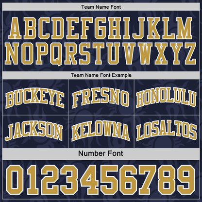 Custom Navy Old Gold-White Side Panel Stripe Sun Flame Reversible Double Side Sublimation Basketball Set Jersey
