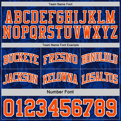 Custom Navy Orange-White Side Panel Stripe Sun Flame Reversible Double Side Sublimation Basketball Set Jersey