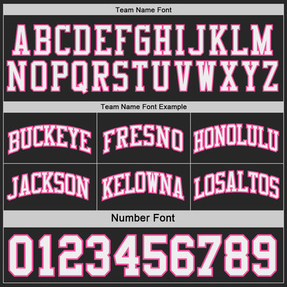 Custom Black White-Pink Side Panel Geometric Chevron Reversible Double Side Sublimation Basketball Set Jersey