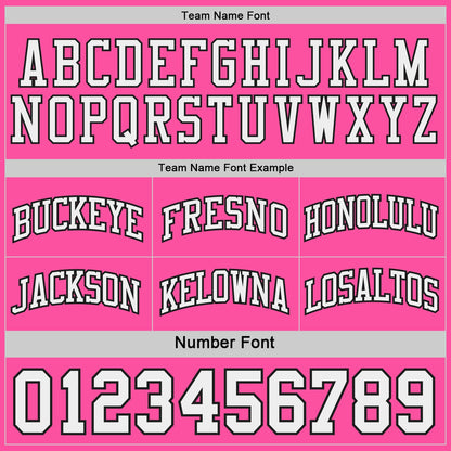 Custom Black White-Pink Side Panel Geometric Chevron Reversible Double Side Sublimation Basketball Set Jersey