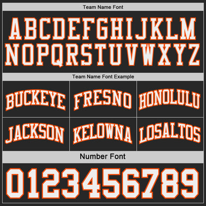 Custom Black White-Orange Side Panel Geometric Chevron Reversible Double Side Sublimation Basketball Set Jersey