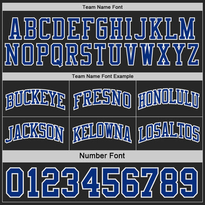 Custom Black Royal-White Side Panel Geometric Chevron Reversible Double Side Sublimation Basketball Set Jersey