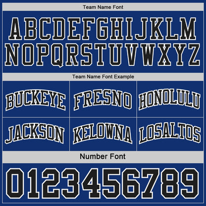 Custom Black Royal-White Side Panel Geometric Chevron Reversible Double Side Sublimation Basketball Set Jersey