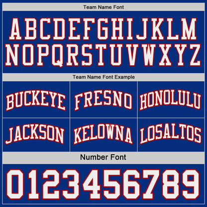 Custom Royal White-Red Side Panel Geometric Chevron Reversible Double Side Sublimation Basketball Set Jersey