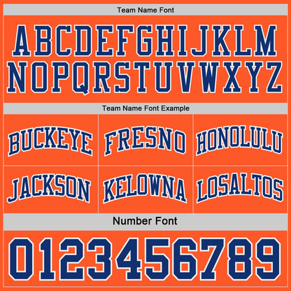 Custom Royal Orange-White Side Panel Geometric Chevron Reversible Double Side Sublimation Basketball Set Jersey
