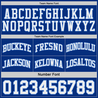 Custom Royal White-Light Blue Side Panel Geometric Chevron Reversible Double Side Sublimation Basketball Set Jersey