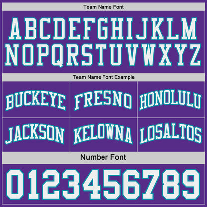 Custom Purple White-Teal Side Panel Geometric Chevron Reversible Double Side Sublimation Basketball Set Jersey