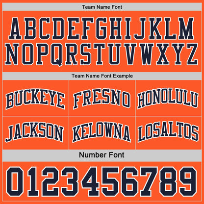 Custom Navy Orange-White Side Panel Geometric Chevron Reversible Double Side Sublimation Basketball Set Jersey