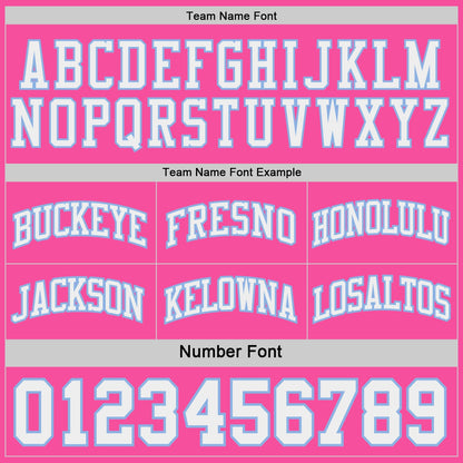 Custom Pink White-Light Blue Side Panel Geometric Chevron Reversible Double Side Sublimation Basketball Set Jersey