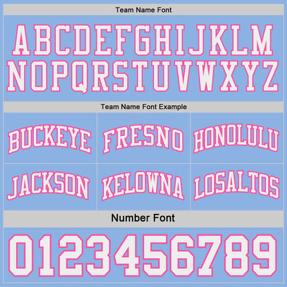 Custom Pink White-Light Blue Side Panel Geometric Chevron Reversible Double Side Sublimation Basketball Set Jersey