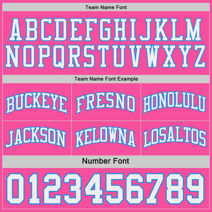 Custom Pink White-Powder Blue Side Panel Geometric Chevron Reversible Double Side Sublimation Basketball Set Jersey