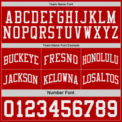 Custom Red-White Side Panel Geometric Chevron Reversible Double Side Sublimation Basketball Set Jersey